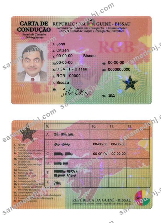 Guine-Bissau driving license